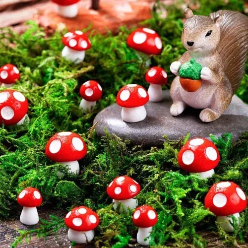 100X Mini Foam Mushroom Garden Ornament Flower Pot Bonsai Micro Landscape Decor Royalcart