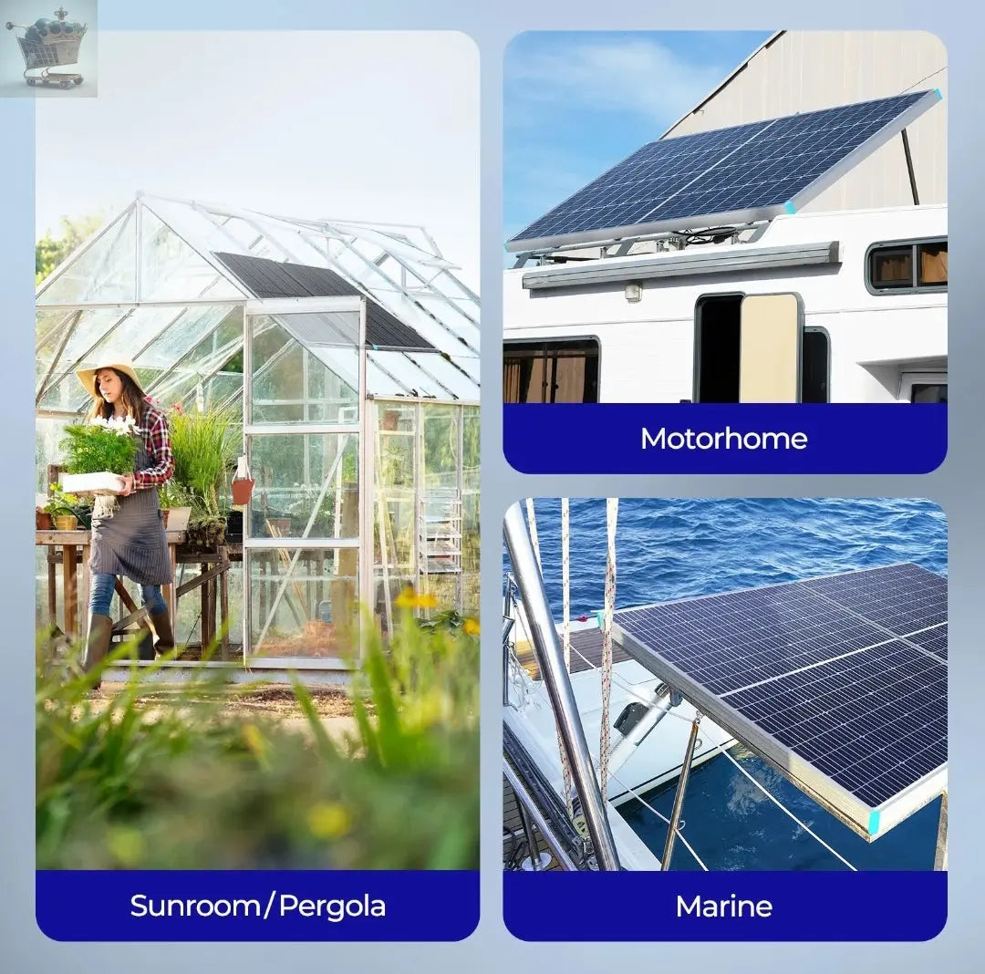 115W Bifacial Solar Panel Original New Technology 79X76cm Royalcart