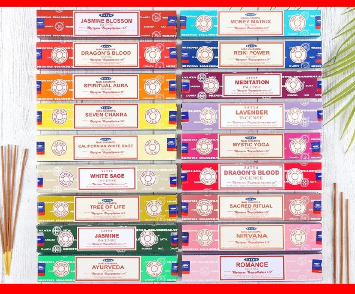 Satya Incense Nag Champa Insence Sticks Joss Mix & Match Scents Royalcart