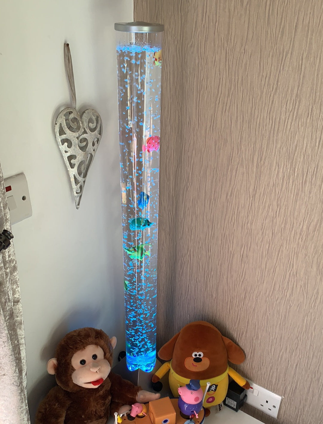 90cm Led Bubble Fish Lamp Tube Light RGB Colour Changing Mood Fish Aquarium Lamp