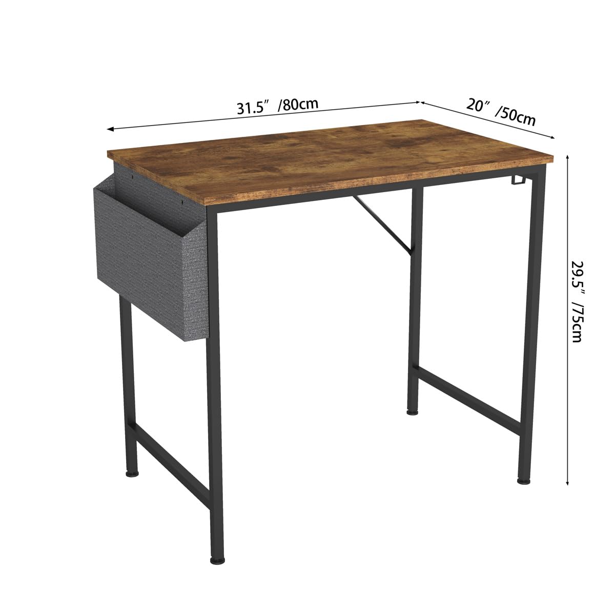 80CM Computer Desk Laptop PC Study Table Writing Home Office Desk Workstation Storage