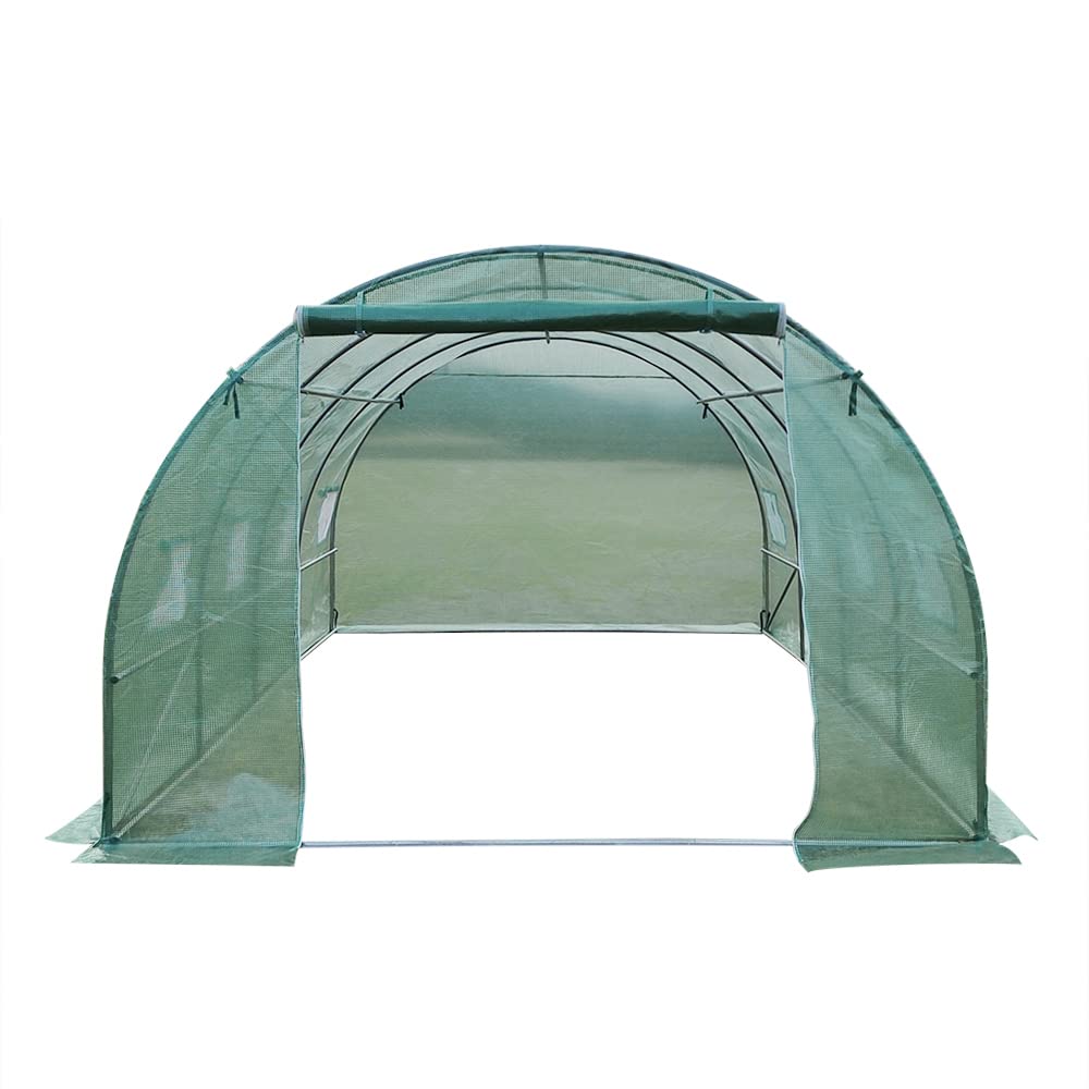 Walk-in Greenhouse Galvanised Frame Polly Tunnel Patio Garden Outdoor Polytunnel
