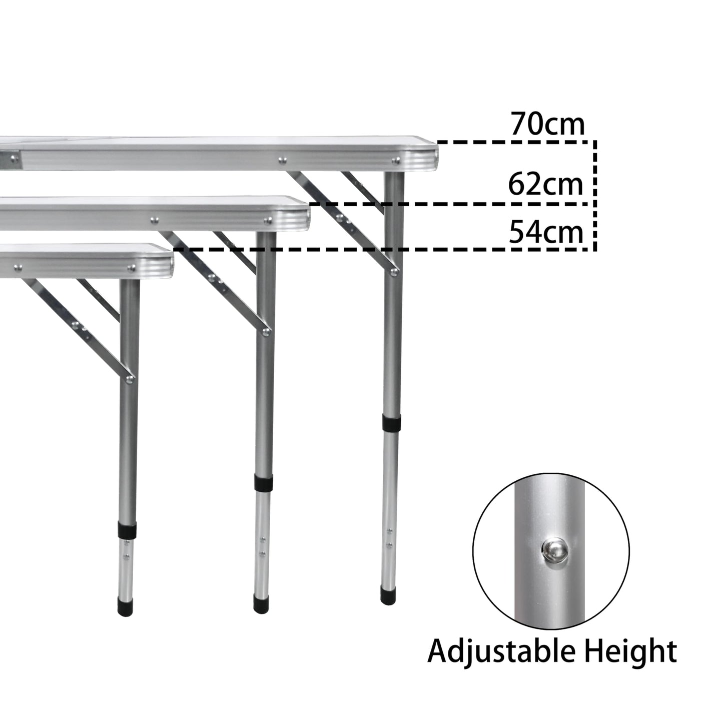 4FT heavy-duty folding table camping table next day delivery