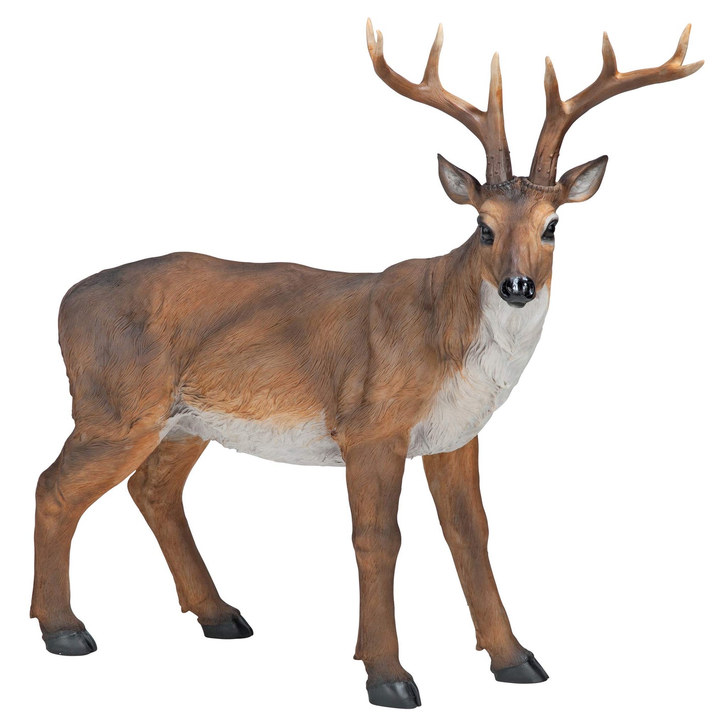 Big Rack Buck Deer Garden Decoy Animal Statue 71 cm Polyresin Full Color