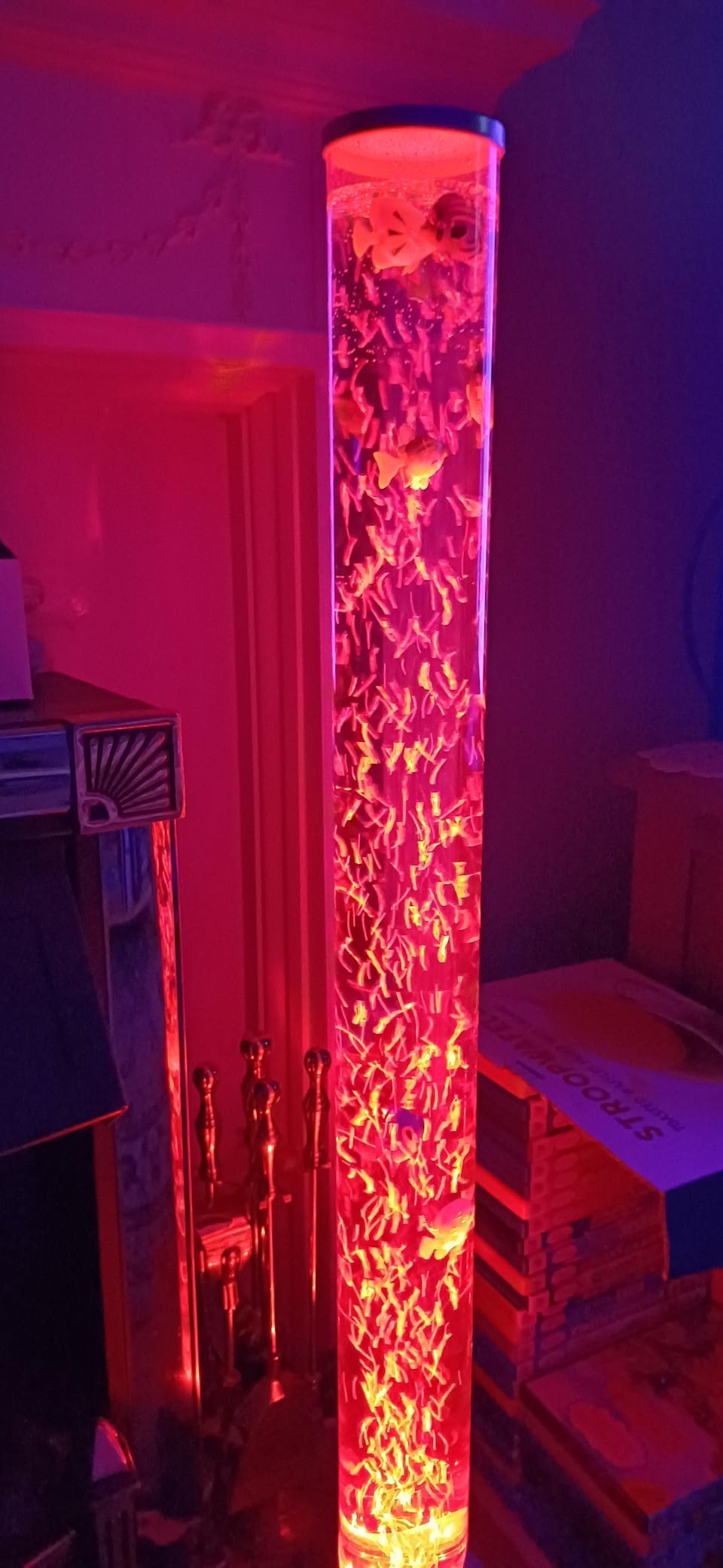 90cm Led Bubble Fish Lamp Tube Light RGB Colour Changing Mood Fish Aquarium Lamp