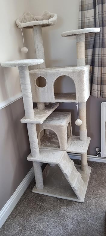 Cat Tree Cat Tower Cat Condo with Scratching Posts & Ladder for Cats Kittens