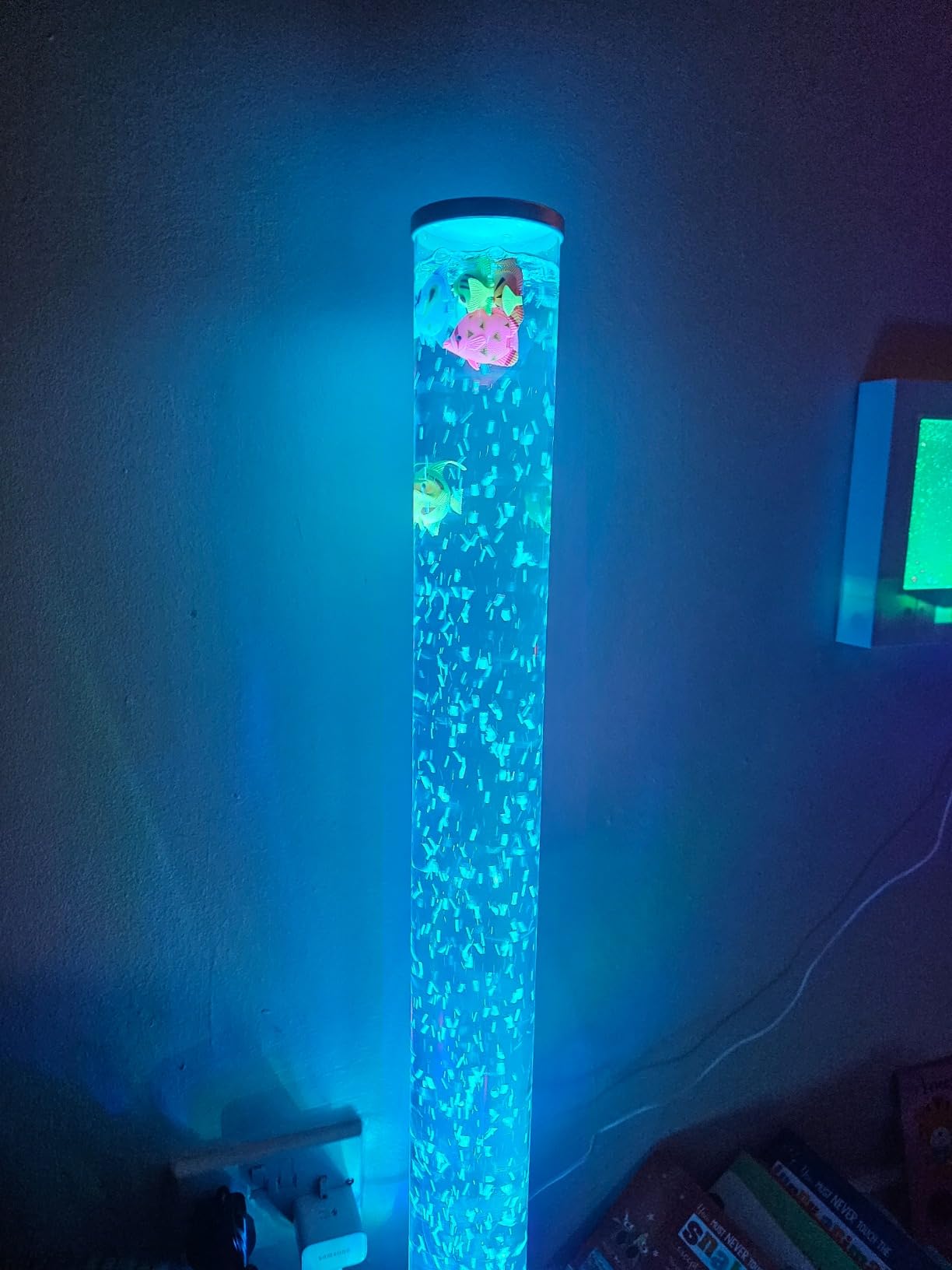90cm Led Bubble Fish Lamp Tube Light RGB Colour Changing Mood Fish Aquarium Lamp