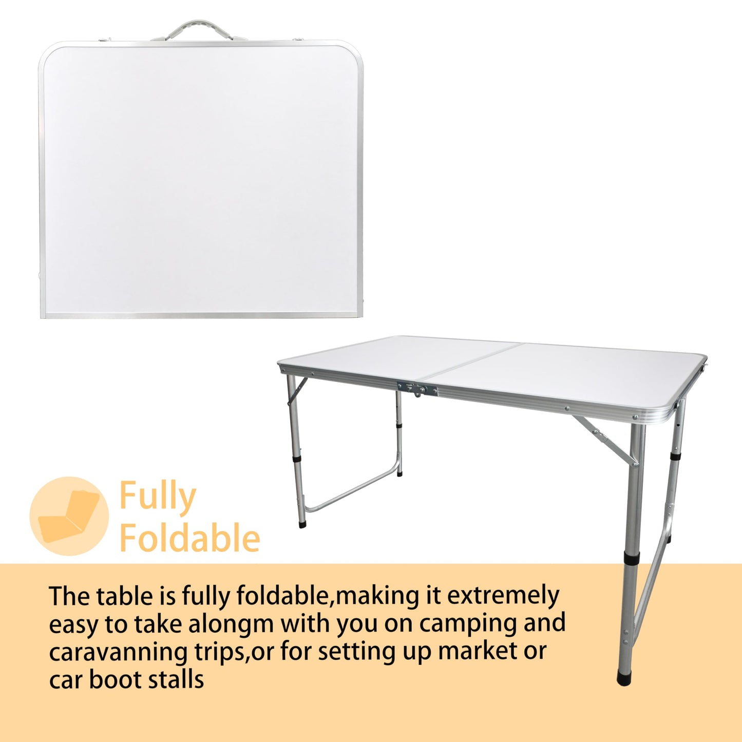 4FT heavy-duty folding table camping table next day delivery