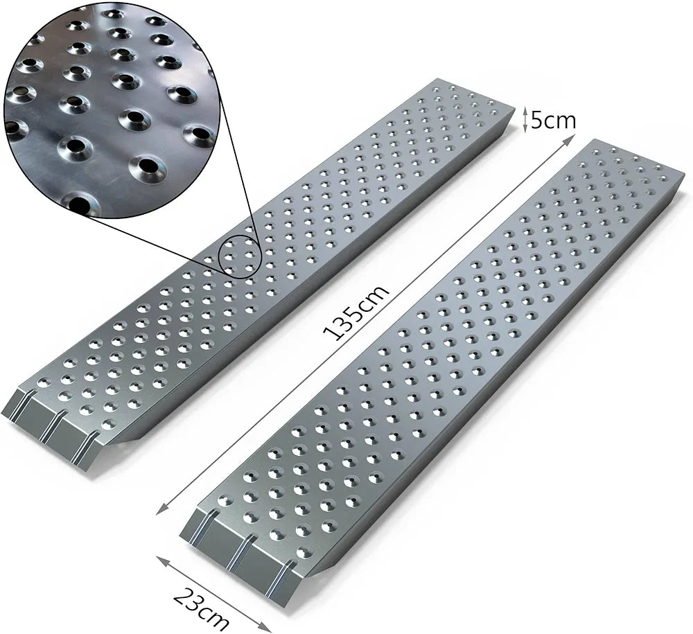 Loading Ramps, 2 Steel Ramps Heavy Duty for Van, Lawnmower, ATV, Quad Motorcycle, 400 kg