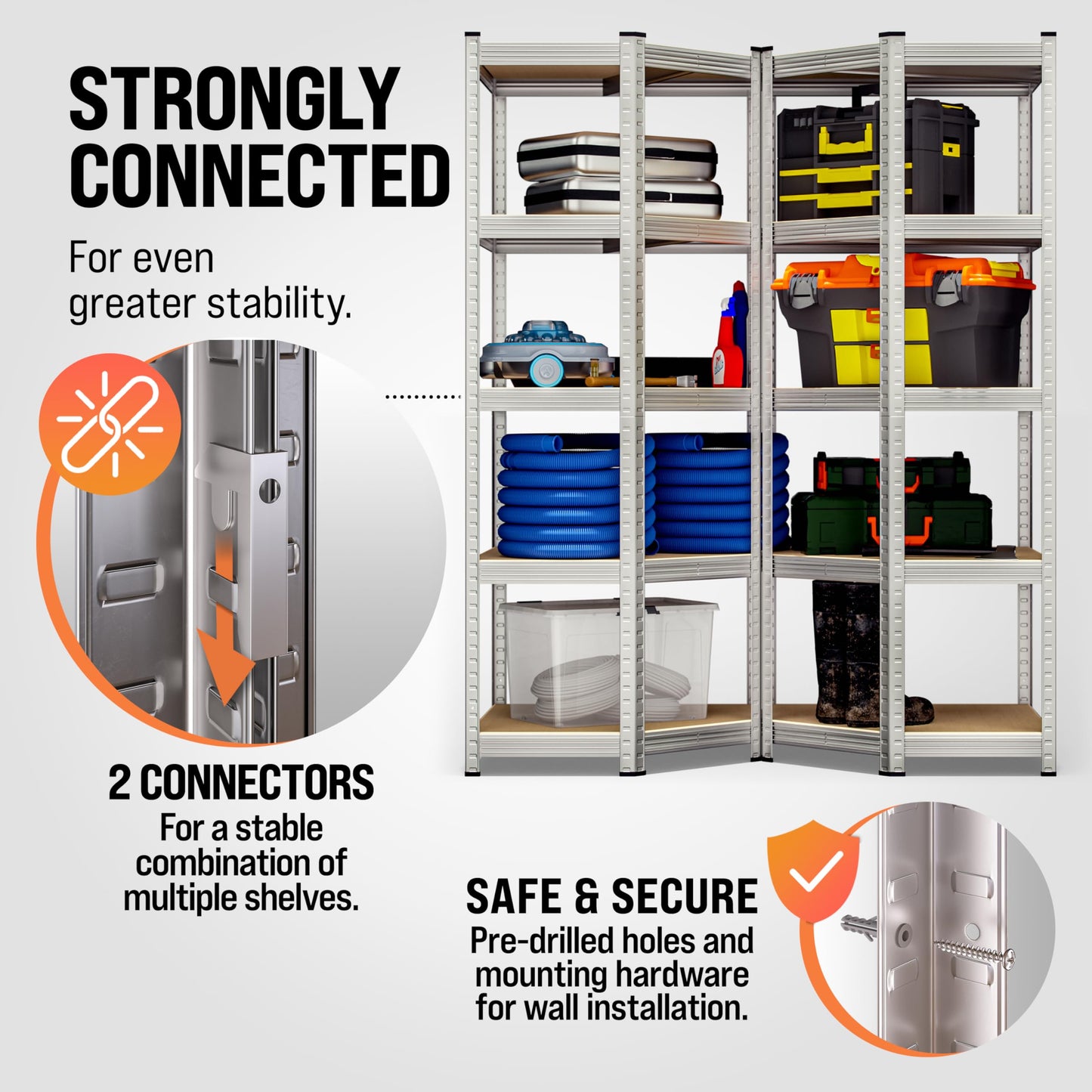 Heavy Duty Corner Shelving Unit Set of 3