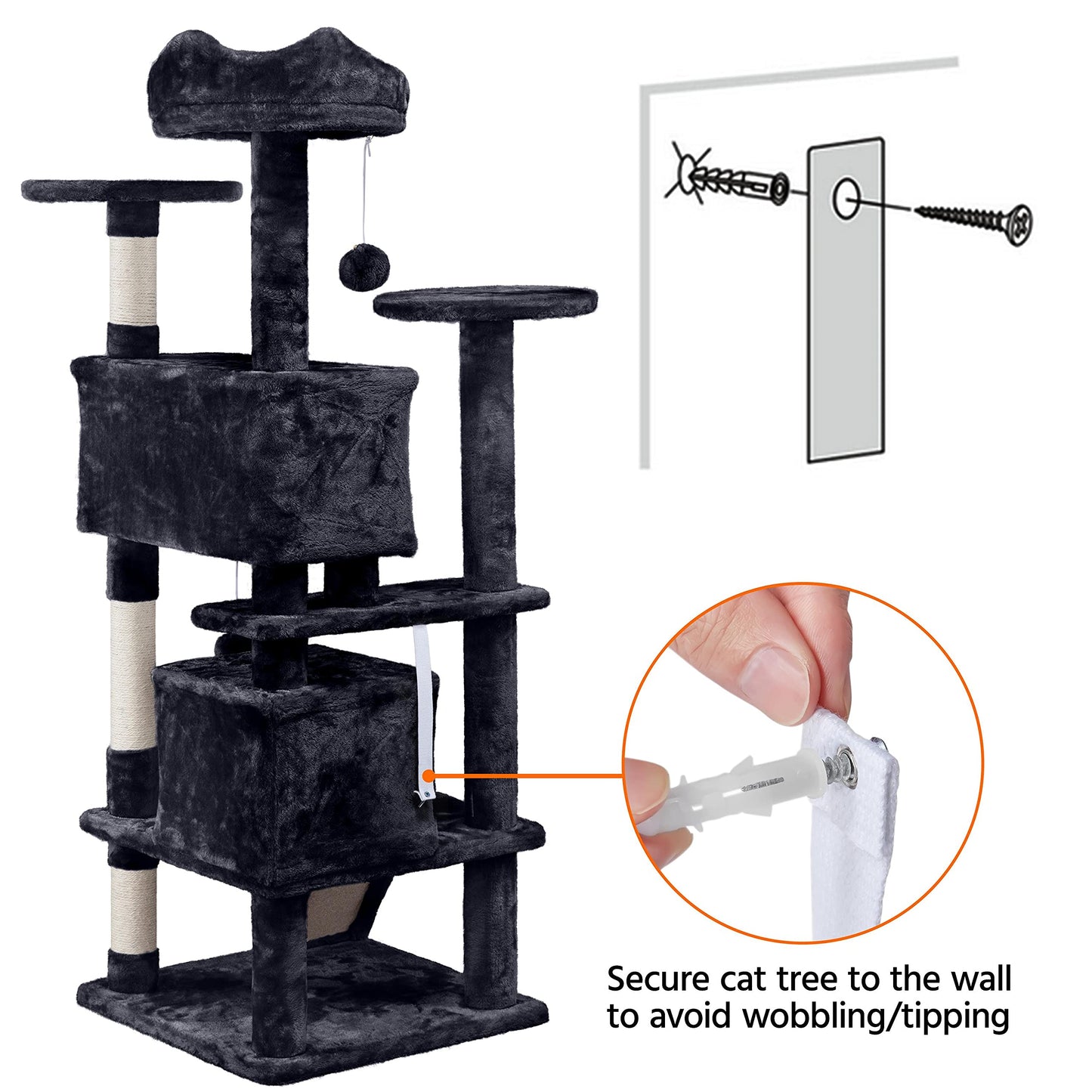 Cat Tree Cat Tower Cat Condo with Scratching Posts & Ladder for Cats Kittens