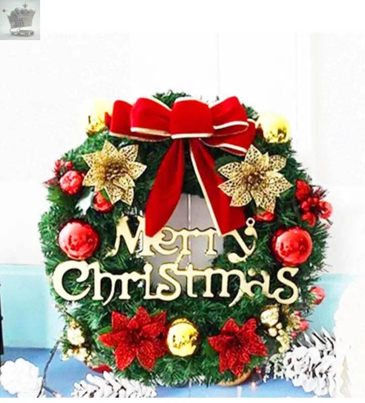 Christmas Wreath Hanging Decor Xmas Party Door Wall Garland Ornament Decors Led Royalcart