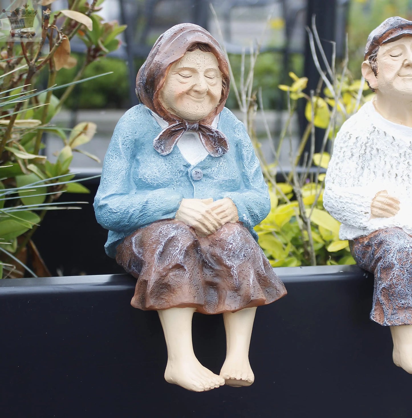 Garden Ornaments Grandfather Grandmother Statues Old People Papa Nana Figures Royalcart