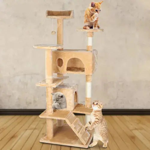 Large Multilevel Cat Tree Tower Cat Scratching Post Climbing Activity Centre New Royalcart