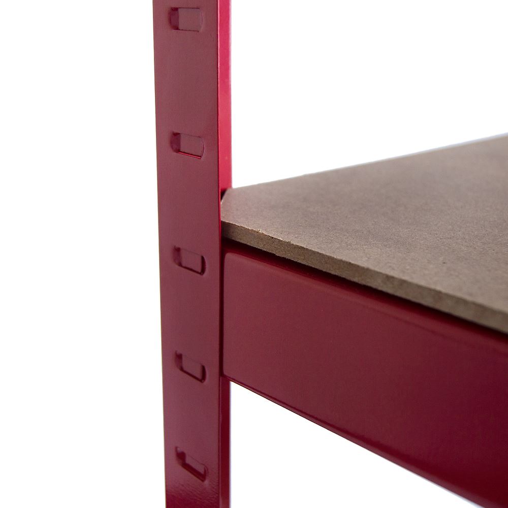 Warehouse 5 Tier Racking Shelf Heavy Duty Steel Garage Shelving Unit Garden Shed Shelving RED