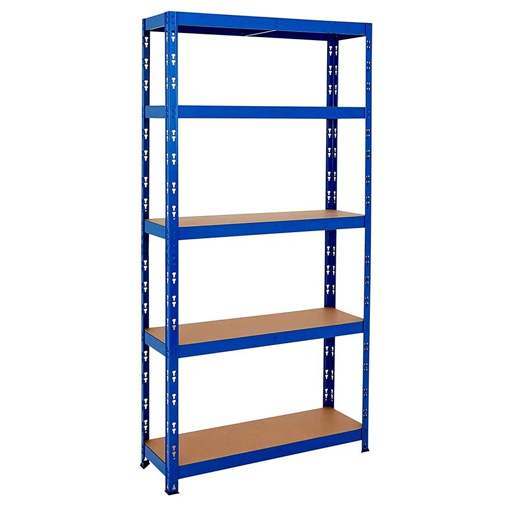 5 Tier Boltless Garage Storage Shelving Steel Racking 180x90x30cm Galvanised