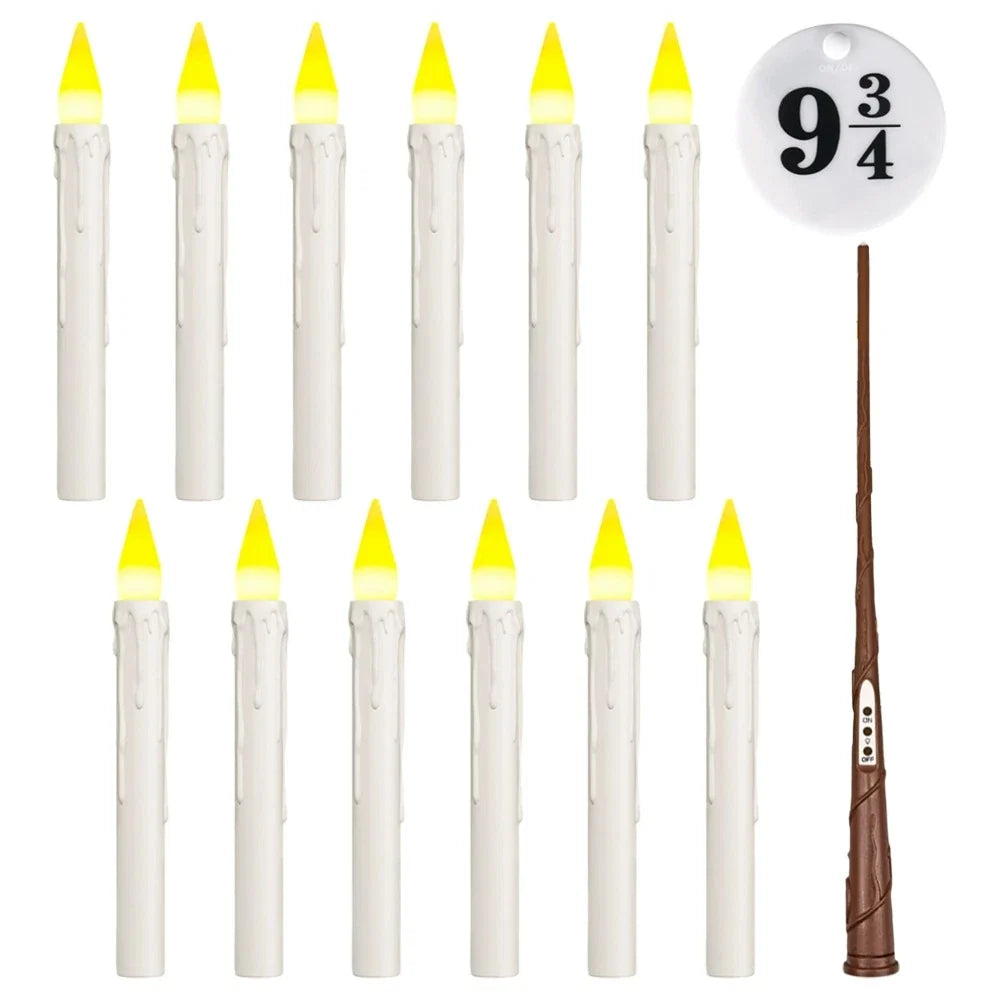 12x Magic Floating Candles Lights with Wand & Remote for Christmas