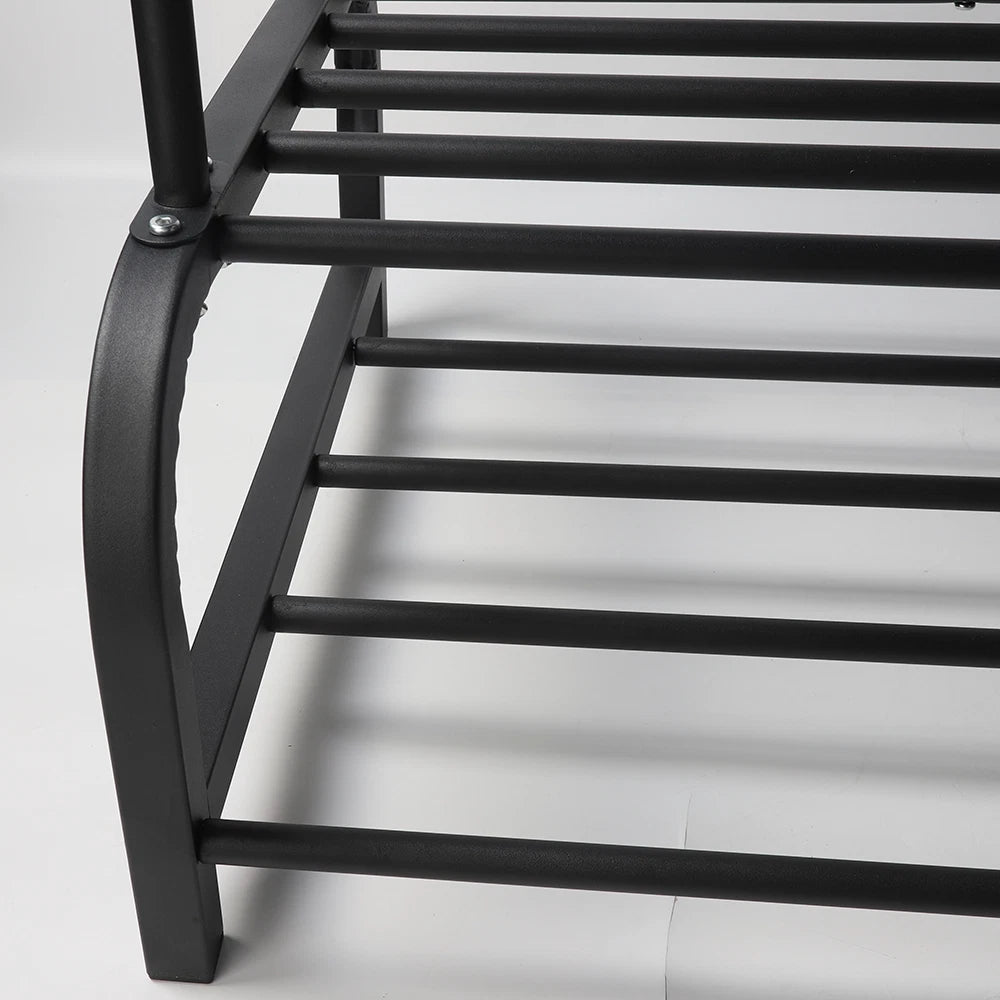 Double Heavy Duty Clothes Rail Hanging Rack Shelf Metal Display Stand Garment UK