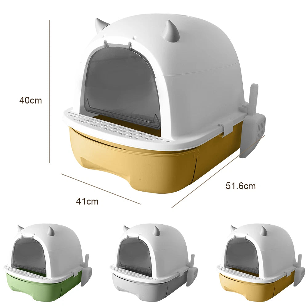 XL Large Cat Litter Box Self Cleaning Pan Drawer Anti-Splashing Cat Potty Tray