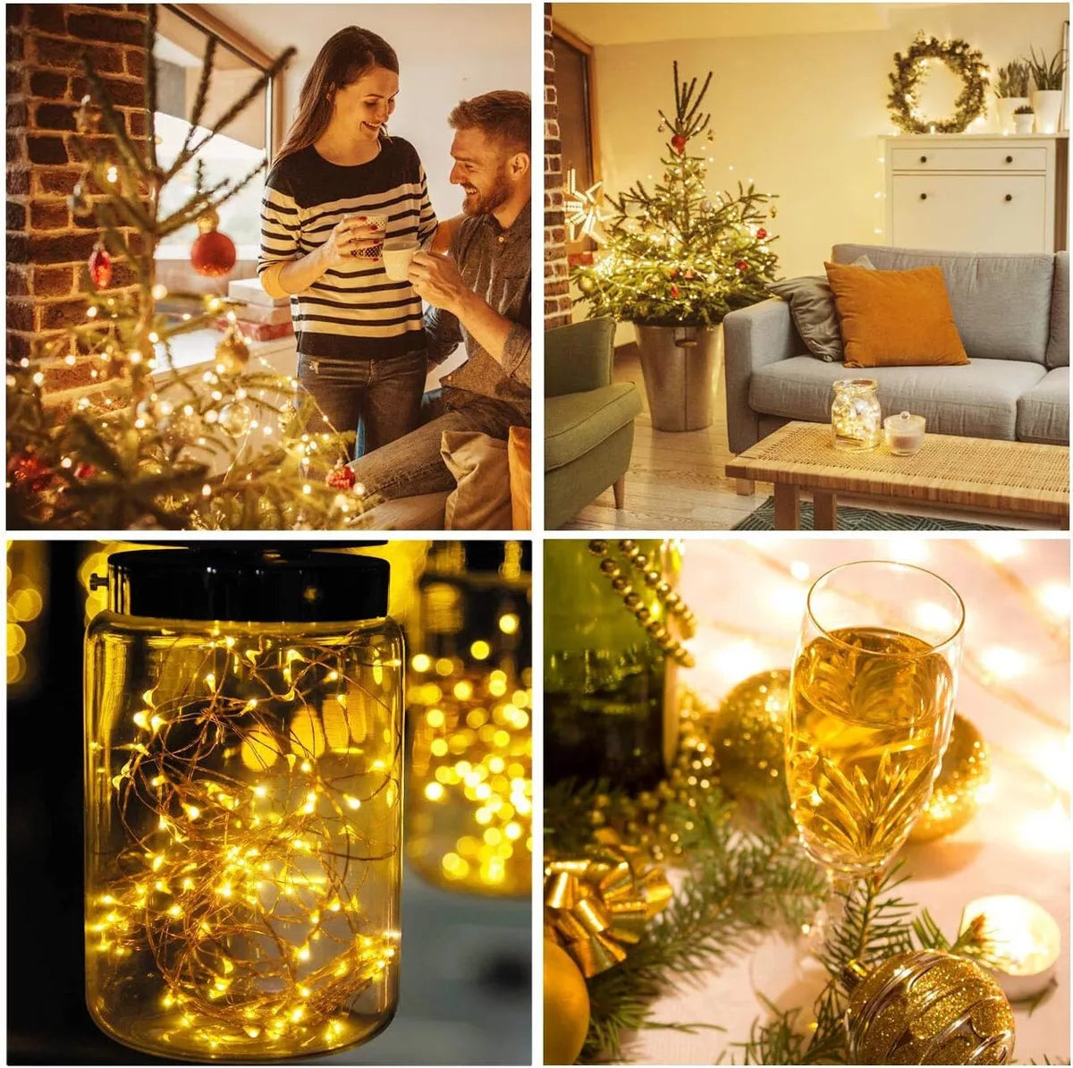 12 Pack Bottle Lights String Lights Wine Lights with Cork 2M 20 LEDs for Party