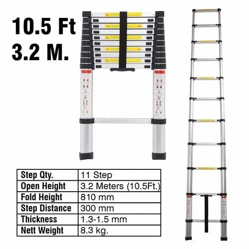 Multi-Purpose Extendable Aluminum Ladders, Folding Telescoping Ladder Extendable