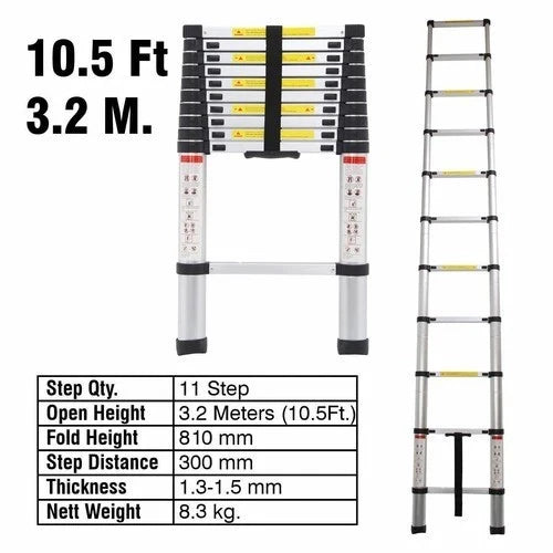 Multi-Purpose Extendable Aluminum Ladders, Folding Telescoping Ladder Extendable