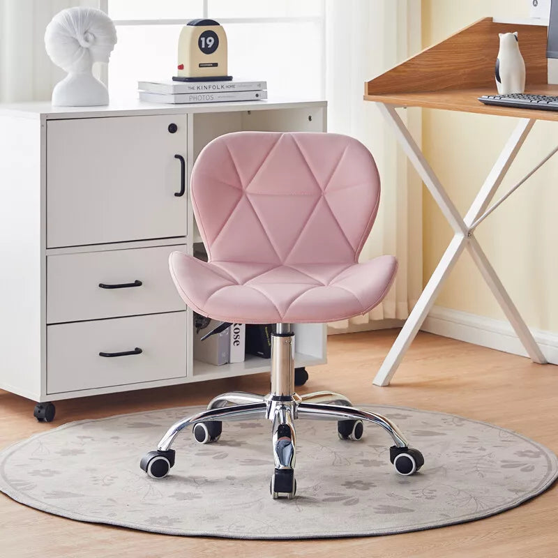 Computer Desk Office Chair Chrome Legs Lift Swivel Adjustable Height