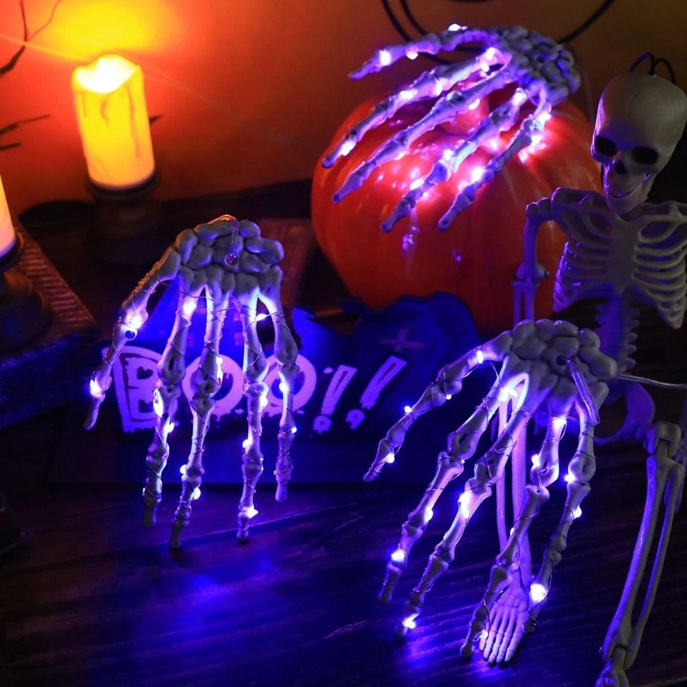 Halloween Glowing Skeleton Hand Halloween Decor For Home Horror Hanging Decor