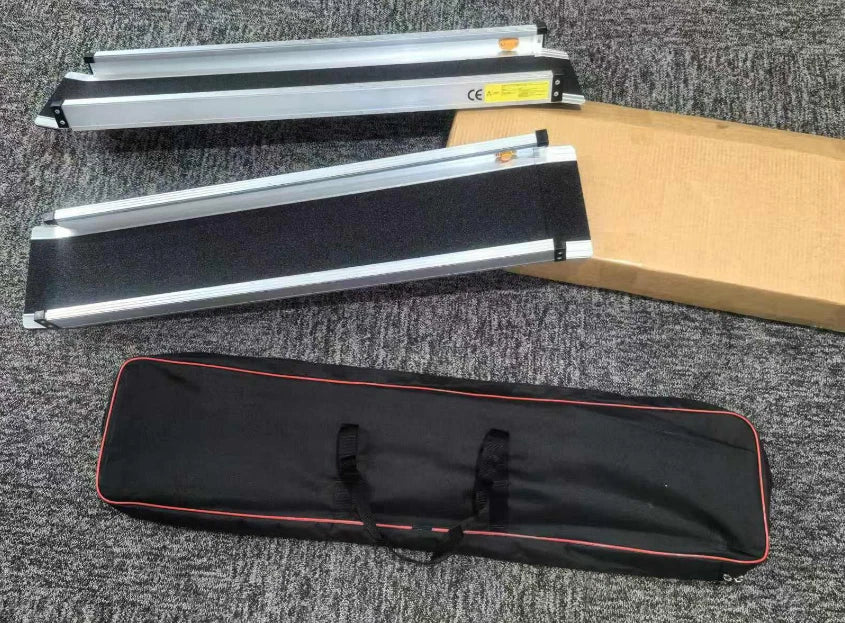 5ft (150cm) Folding Portable Wheelchair Ramp Mobility Scooter Home/Car Threshold