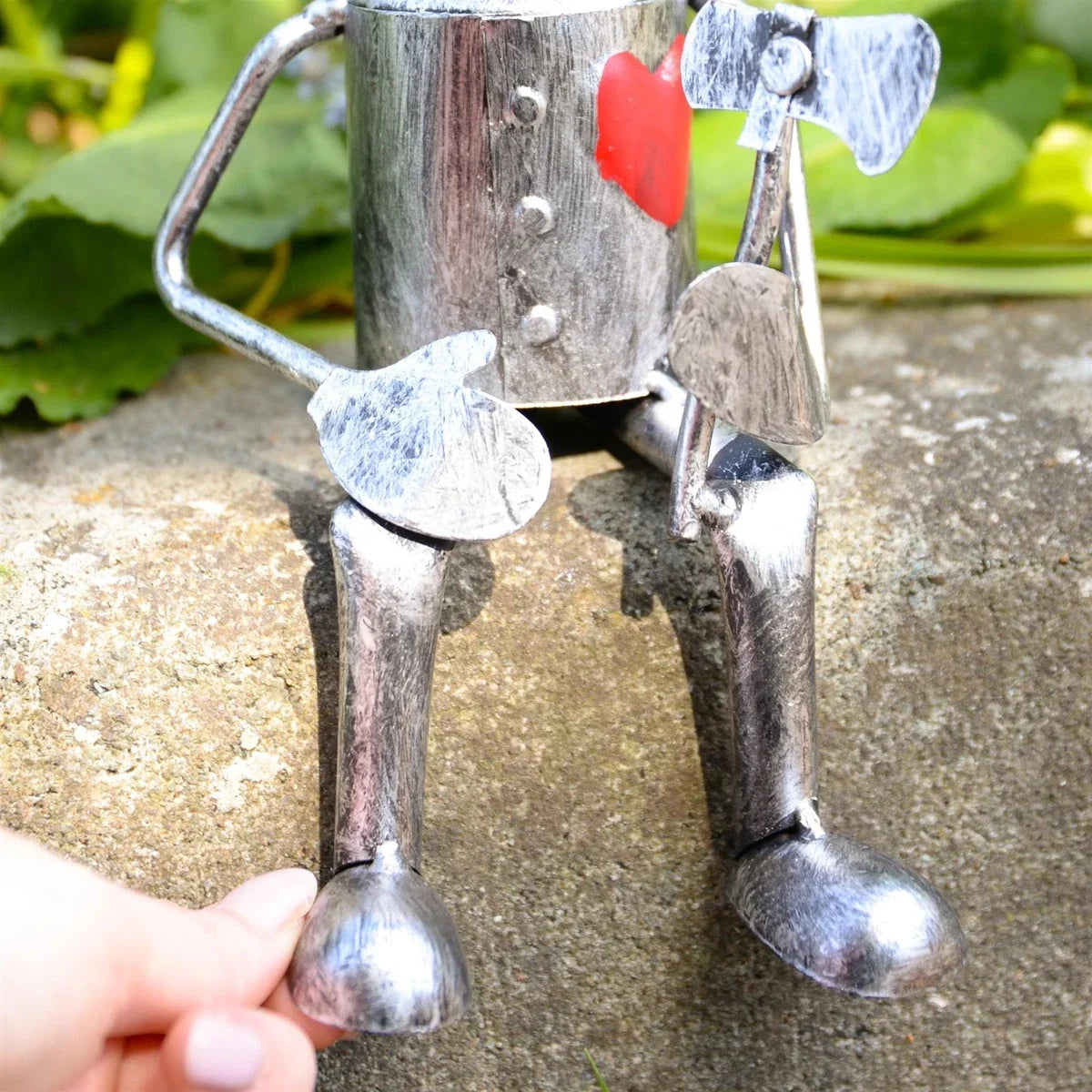 Mini Sitting Tin Man Garden Decor Ornament