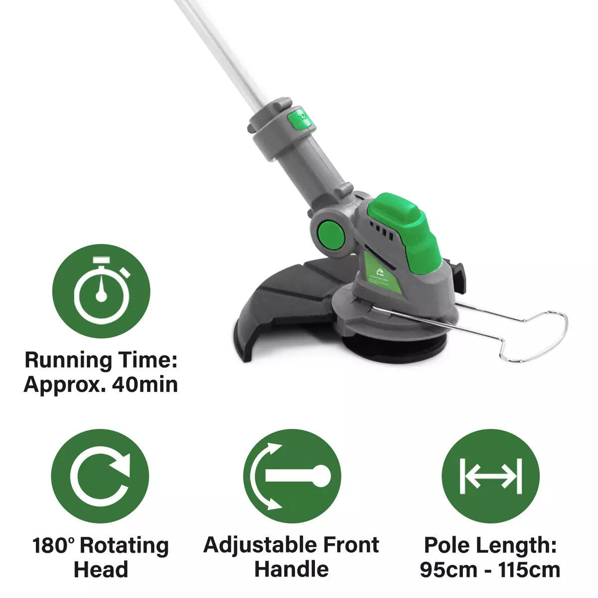 Grass Strimmer Cordless 18V Electric Lawn Edger Trimmer with Battery and Charger
