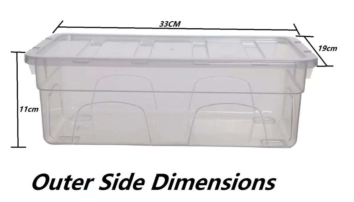 10 x PLASTIC LADIES SHOE BOX STORAGE STACKABLE CLEAR BOX DRAWER TRANSPARENT UNIT