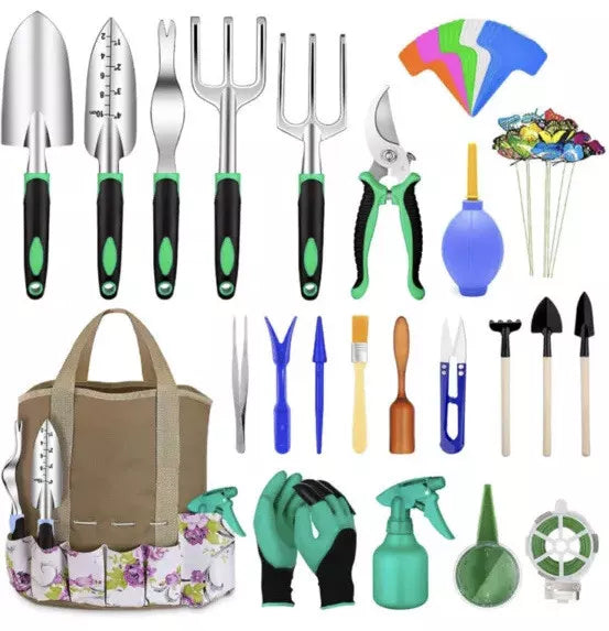 82Pcs Garden Tool Sets Gift Garden Hand Tool Kit Heavy Duty
