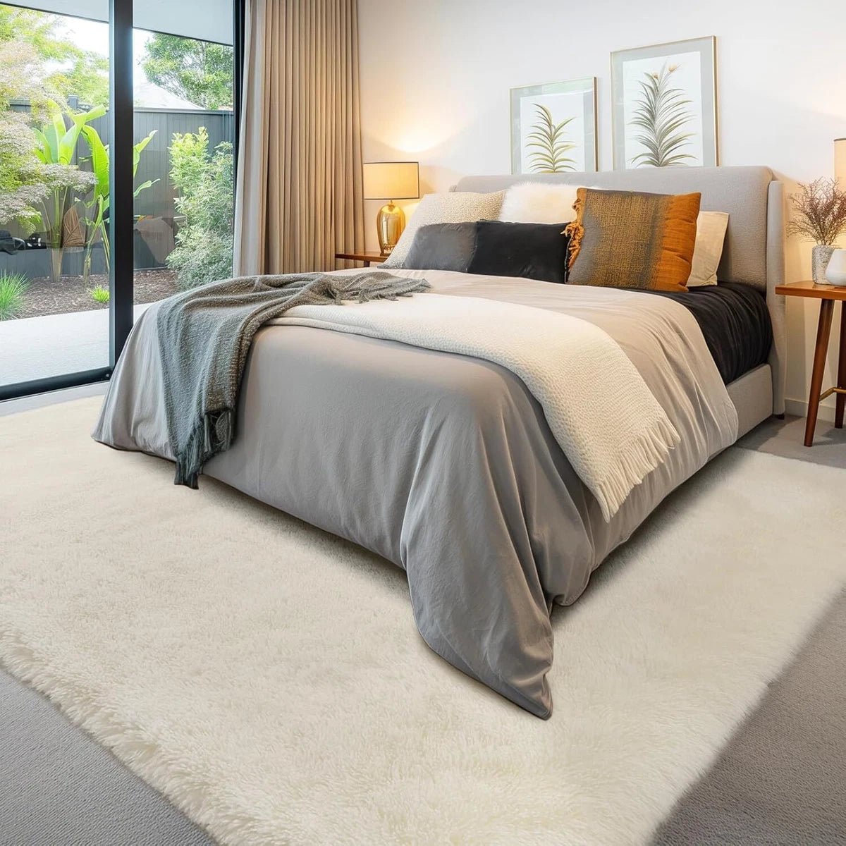 Fluffy Rugs Anti-Slip Large SHAGGY RUG Super Soft Mat Living Room Bedroom Carpet
