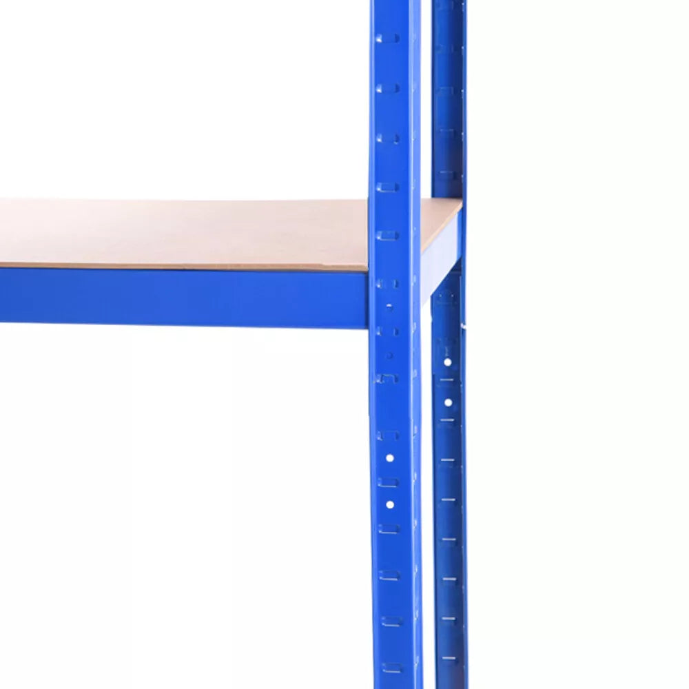 5 Tier Racking Shelf Heavy Duty 150x75x30cm Steel Garage Shelving Unit Garden Shed Shelving Blue