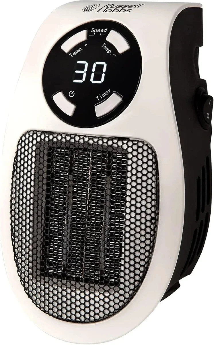 Electric Heater 500W Plug-In Wall Portable, 2 Fan Speeds