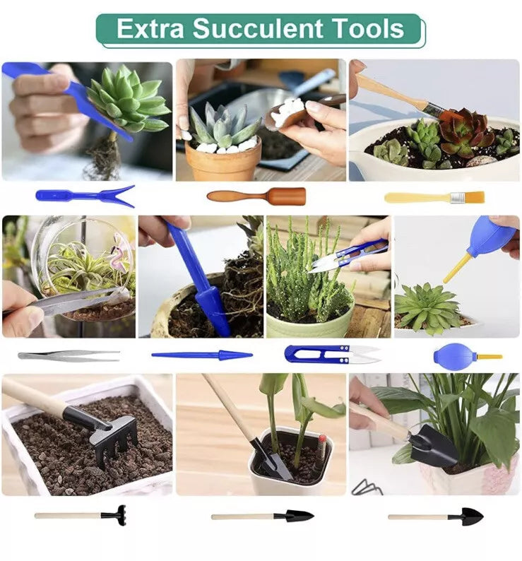 82Pcs Garden Tool Sets Gift Garden Hand Tool Kit Heavy Duty
