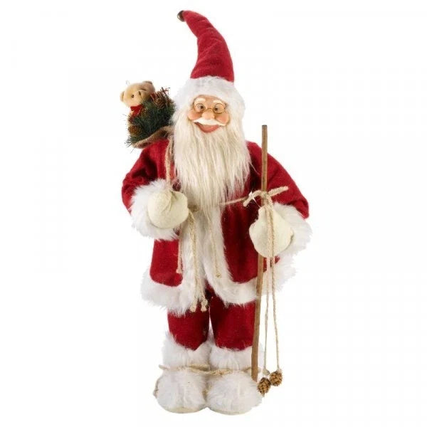Christmas Santa Claus Decoration Standing Light Up LED Figure Xmas Red Novelty