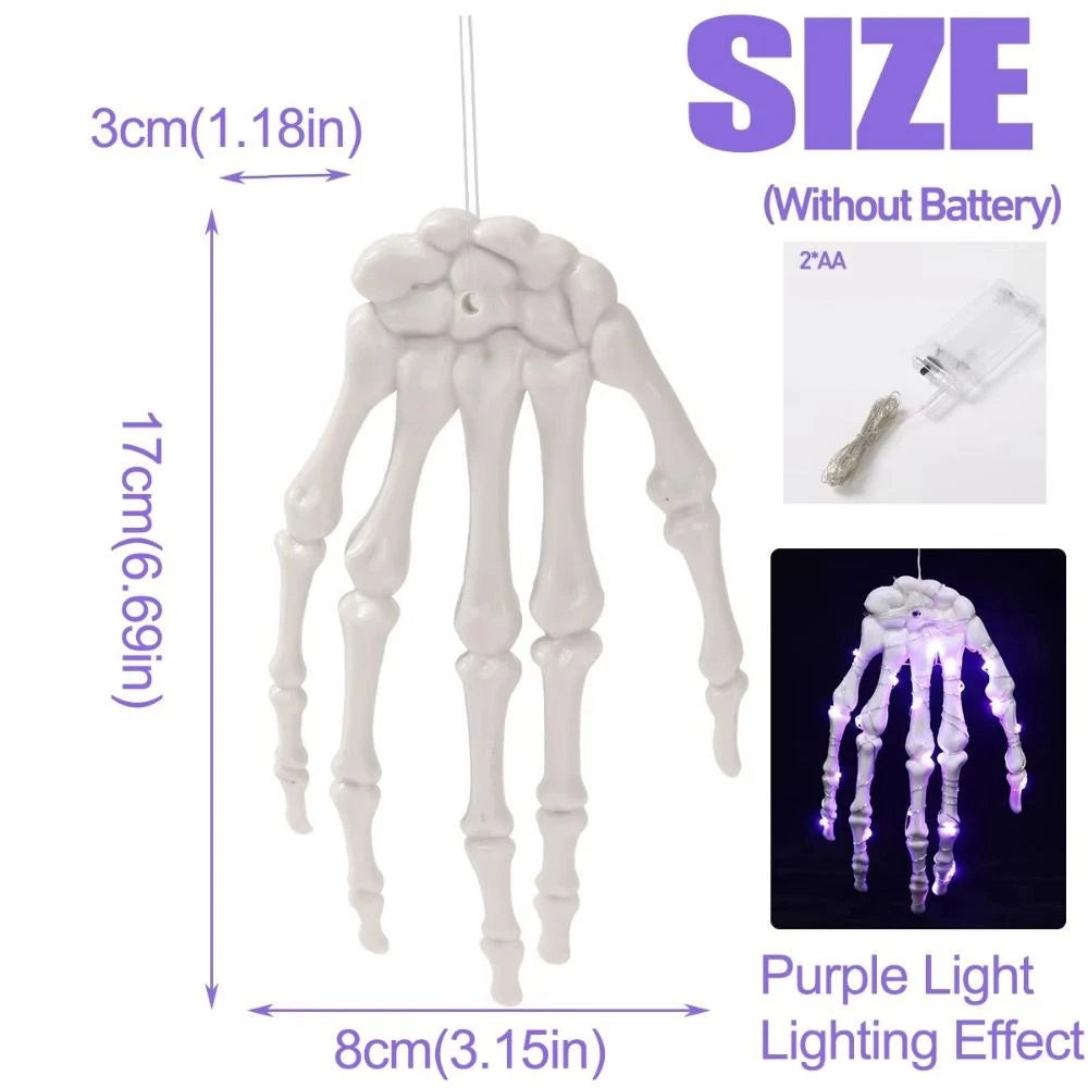 Halloween Glowing Skeleton Hand Halloween Decor For Home Horror Hanging Decor