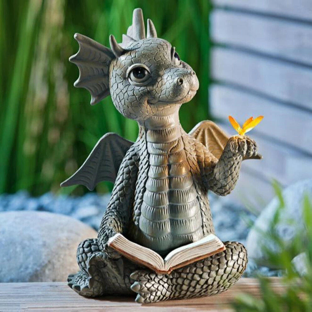 Garden Dragon Statue Outdoor Decor Courtyard Sculpture Art Christmas gifts