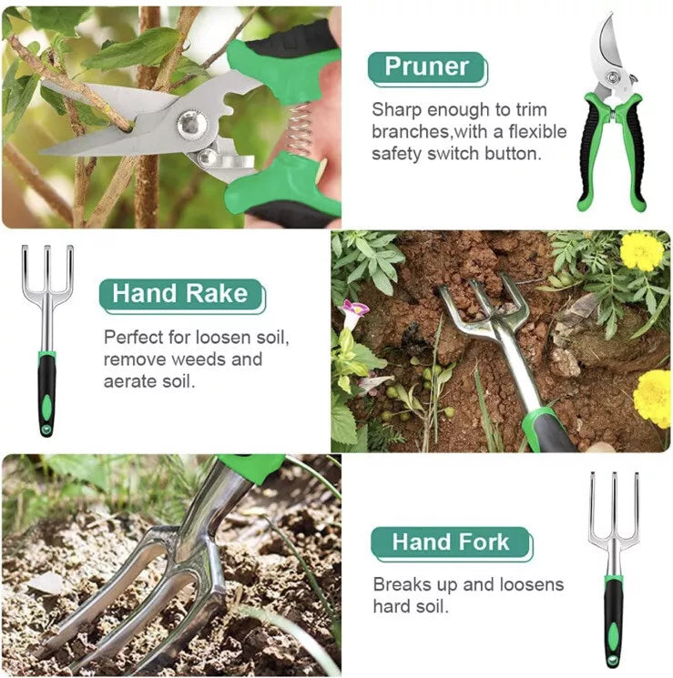 82Pcs Garden Tool Sets Gift Garden Hand Tool Kit Heavy Duty