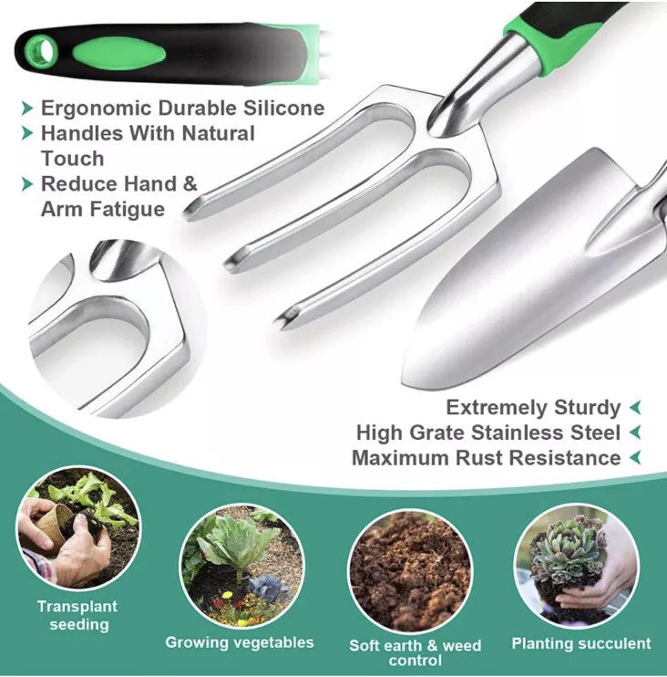 82Pcs Garden Tool Sets Gift Garden Hand Tool Kit Heavy Duty