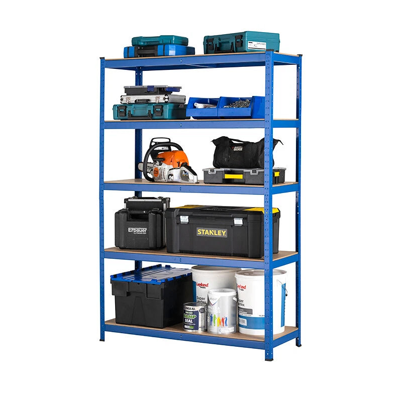 180x120x40cm Garage Shelving Units Single Bay 5 Tier Shelf Unit