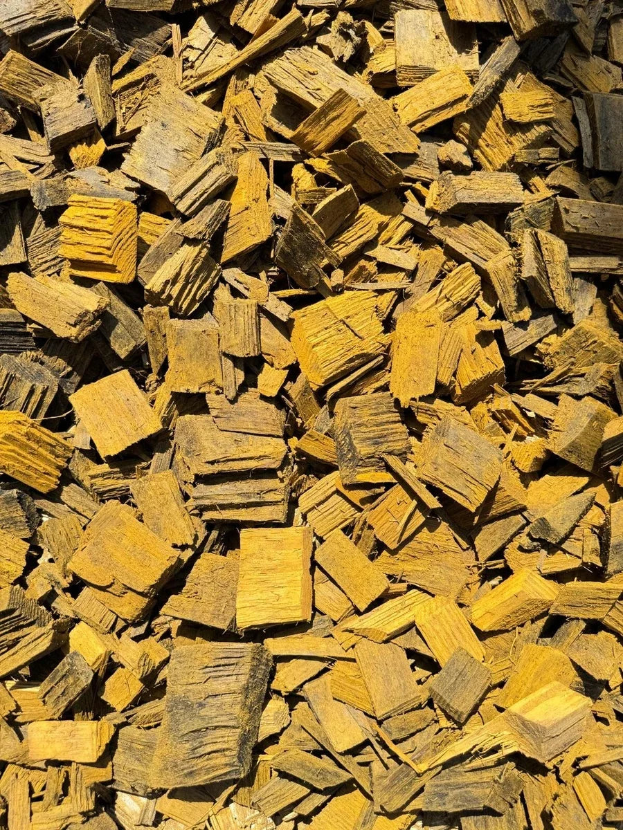 400L Decorative Bark Mulch & Wood Chips - Yellow Garden Landscaping 8 Bags
