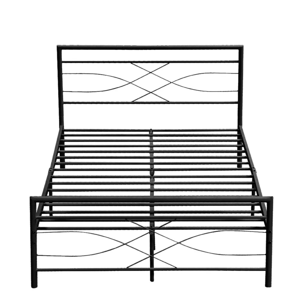 4ft Small Double Bed Metal Steel Frame Bedroom Furniture Royalcart