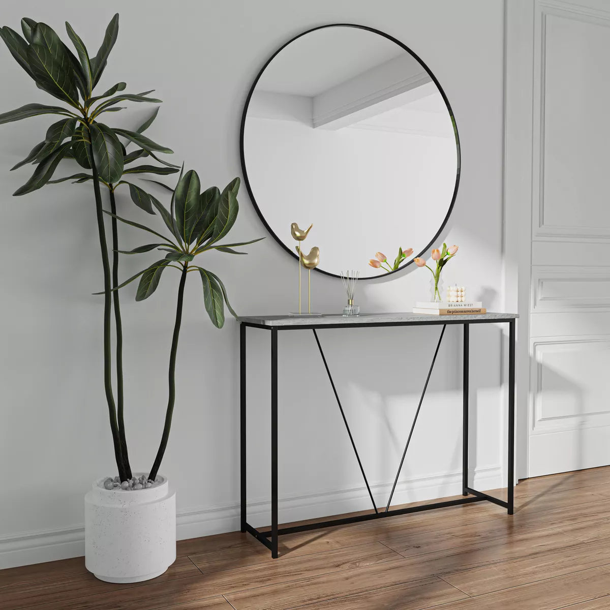 Wooden Console Table Living Room Slim Display Shelf Hallway Entryway Furniture Royalcart