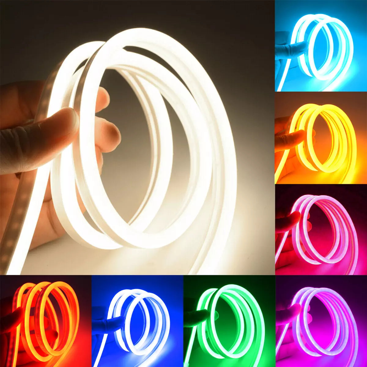LED Strip Lights Flexible Neon Flex Rope Lights Waterproof Outdoor Lighting 12V Royalcart