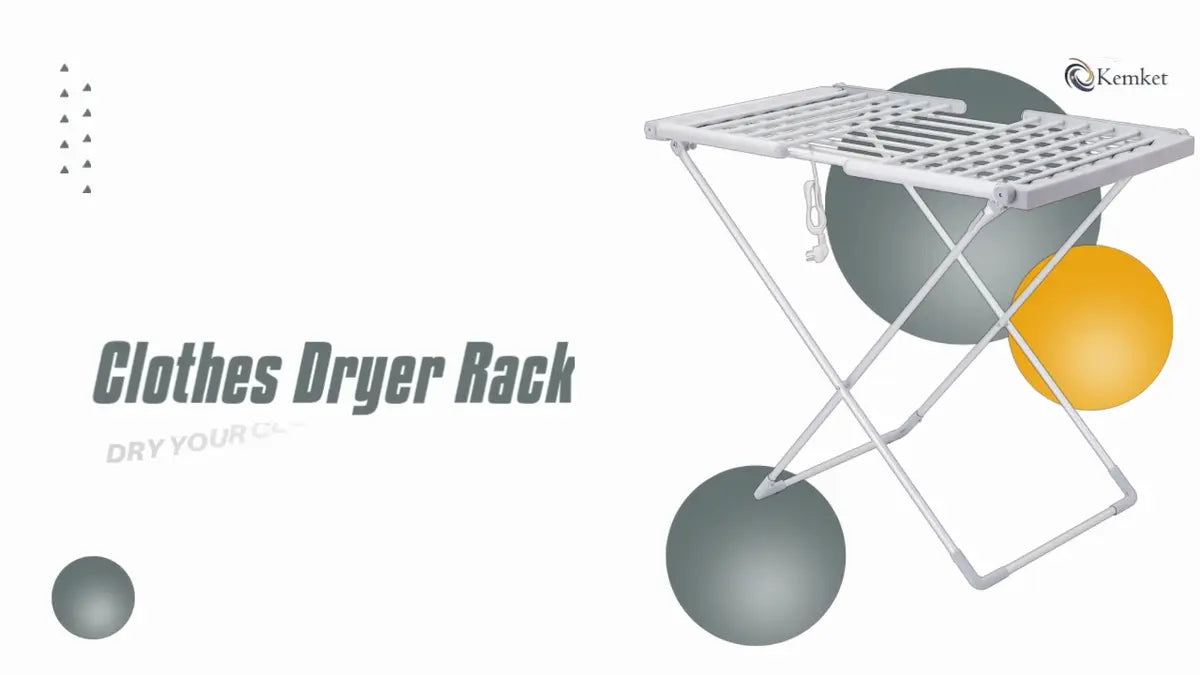 Electric Heated Clothes Dryer Indoor Foldable Drying Horse Rack 230W Royalcart