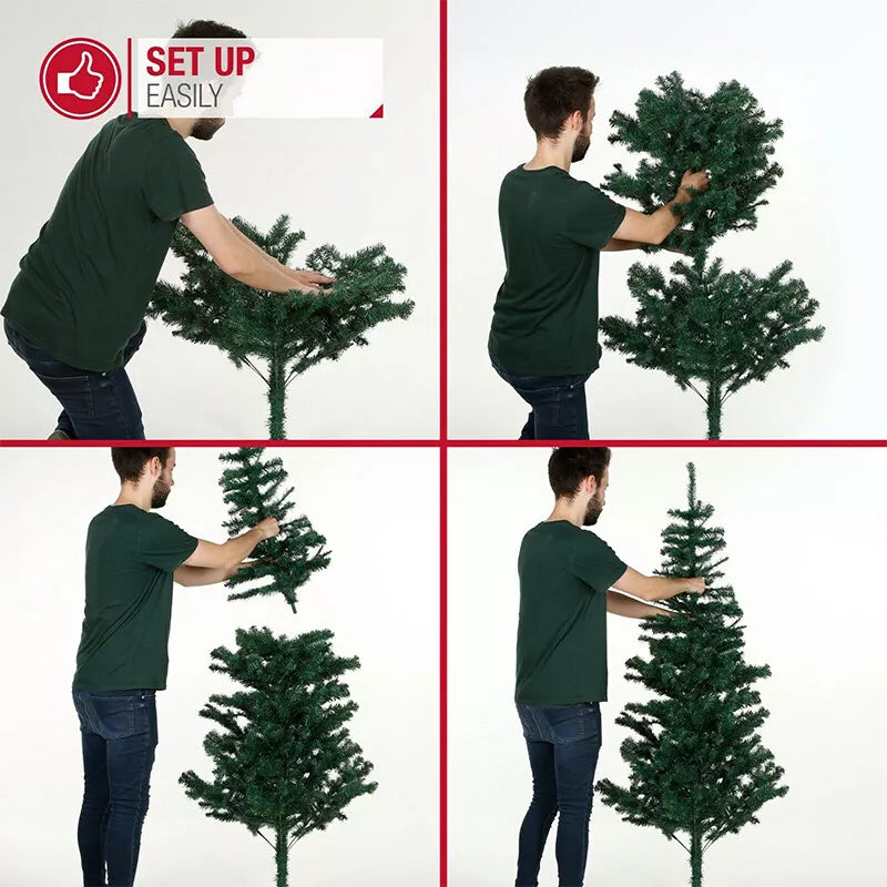 Christmas Tree with Stand Bushy Artificial Xmas Tree Home Decor 3ft 4ft 5ft 6ft 7ft Royalcart