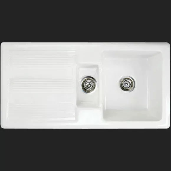 Ceramic 1.5 Bowl Kitchen Sink with Waste by Rak Royalcart